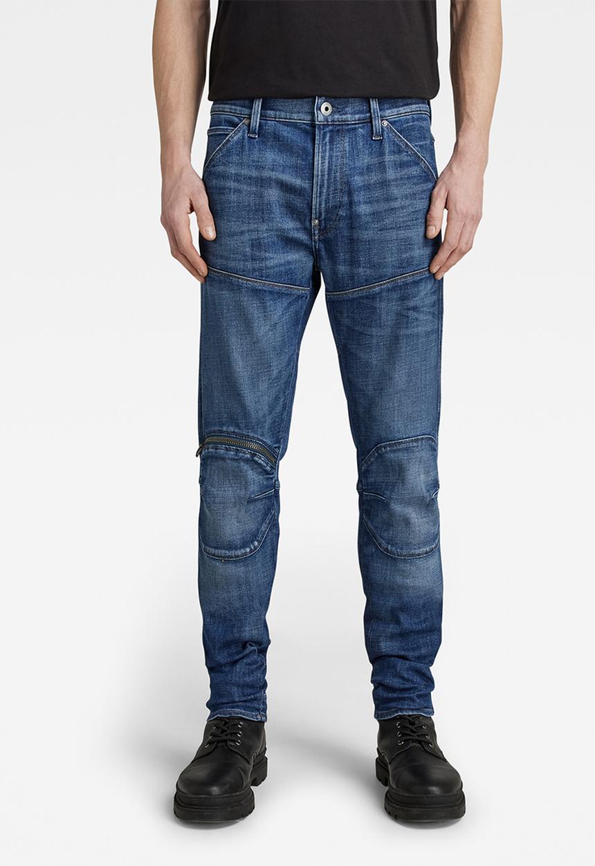G-STAR - 5620 3d zip knee skinny - faded water
