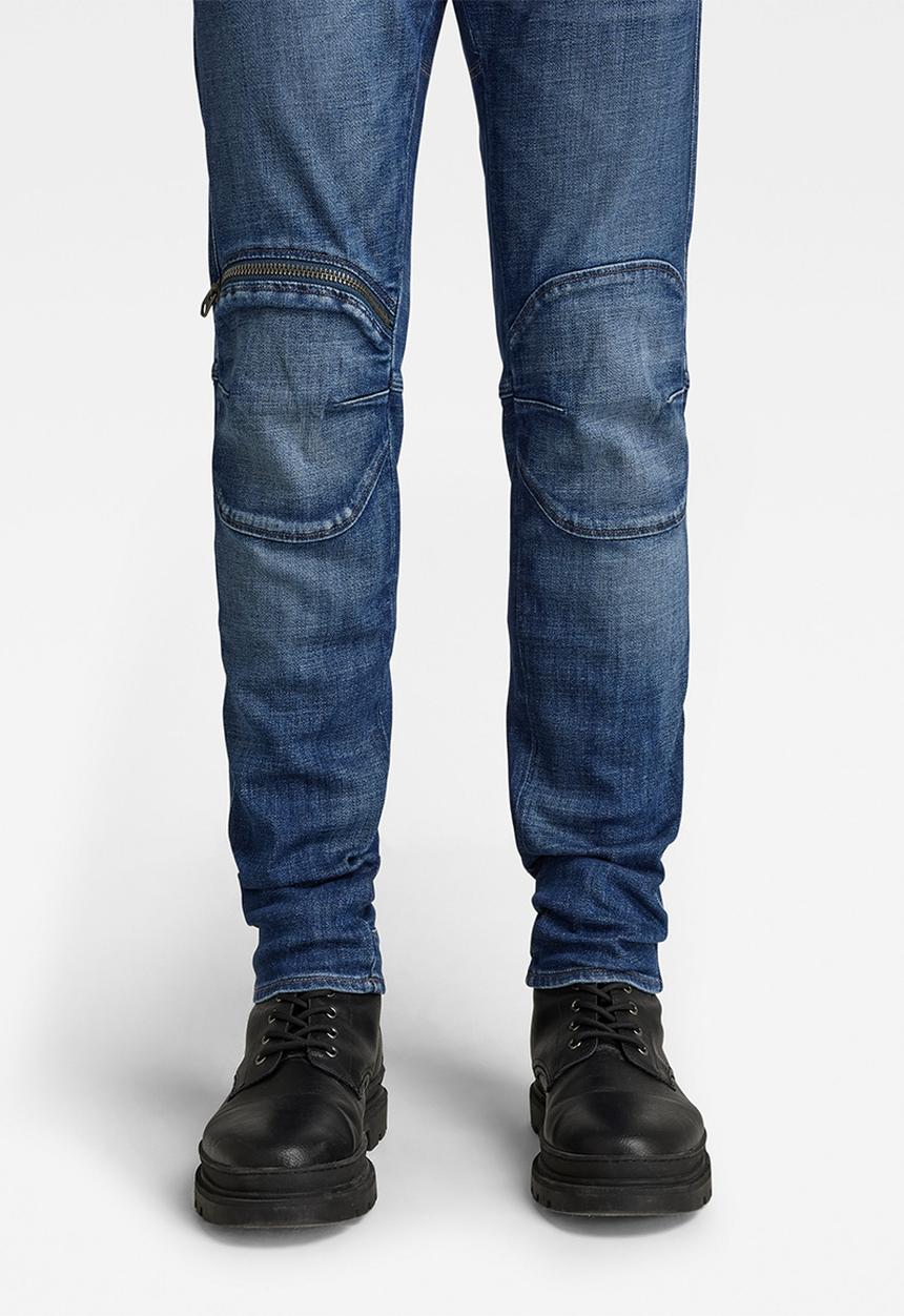 G-STAR - 5620 3d zip knee skinny - faded water