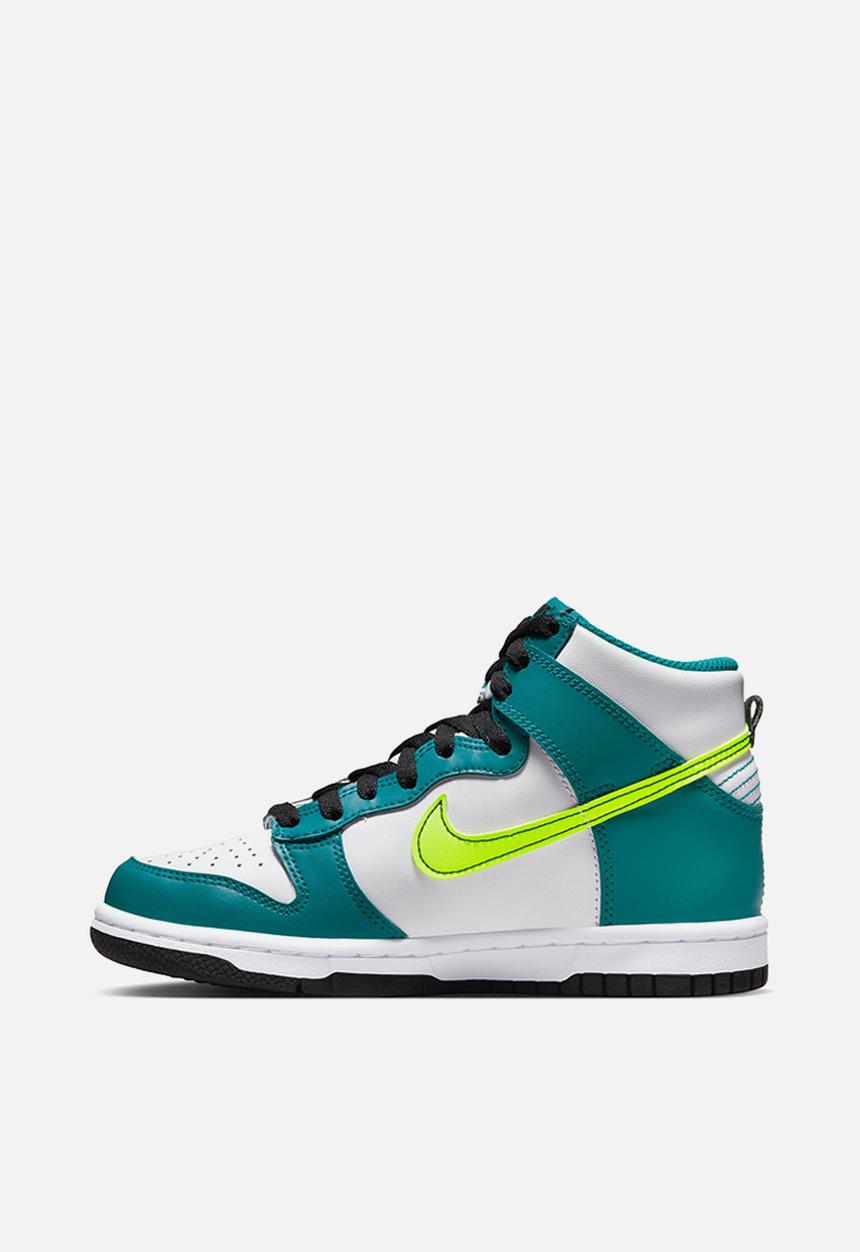 Nike - Nike dunk high - white/volt-bright spruce-black