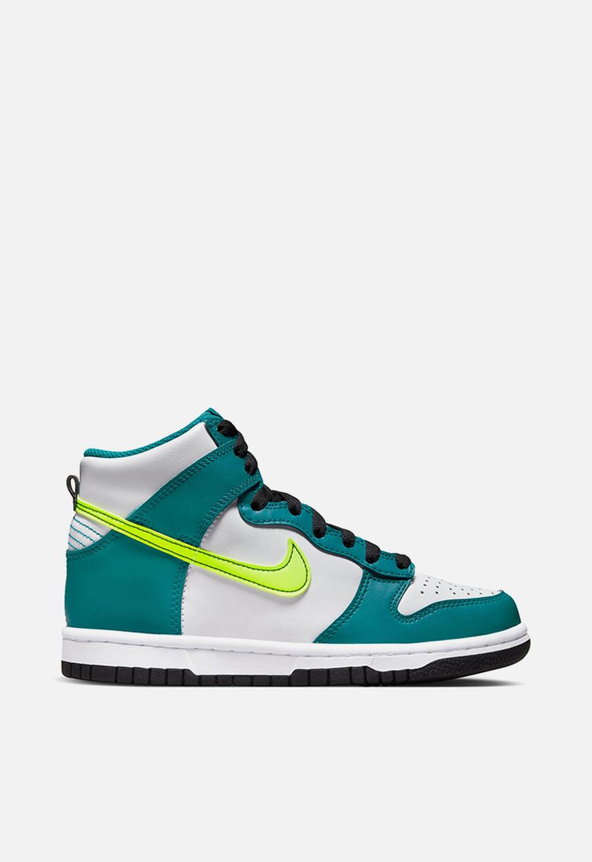 Nike - Nike dunk high - white/volt-bright spruce-black