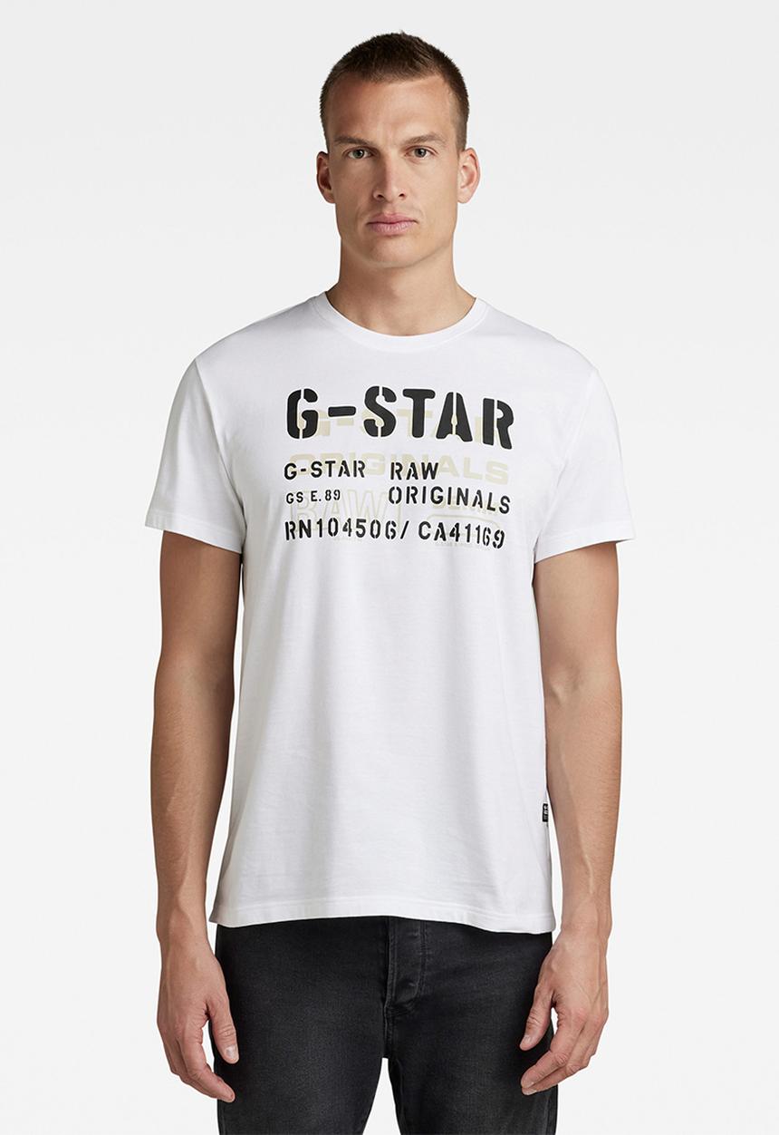 G-STAR - Stencil originals r t - white