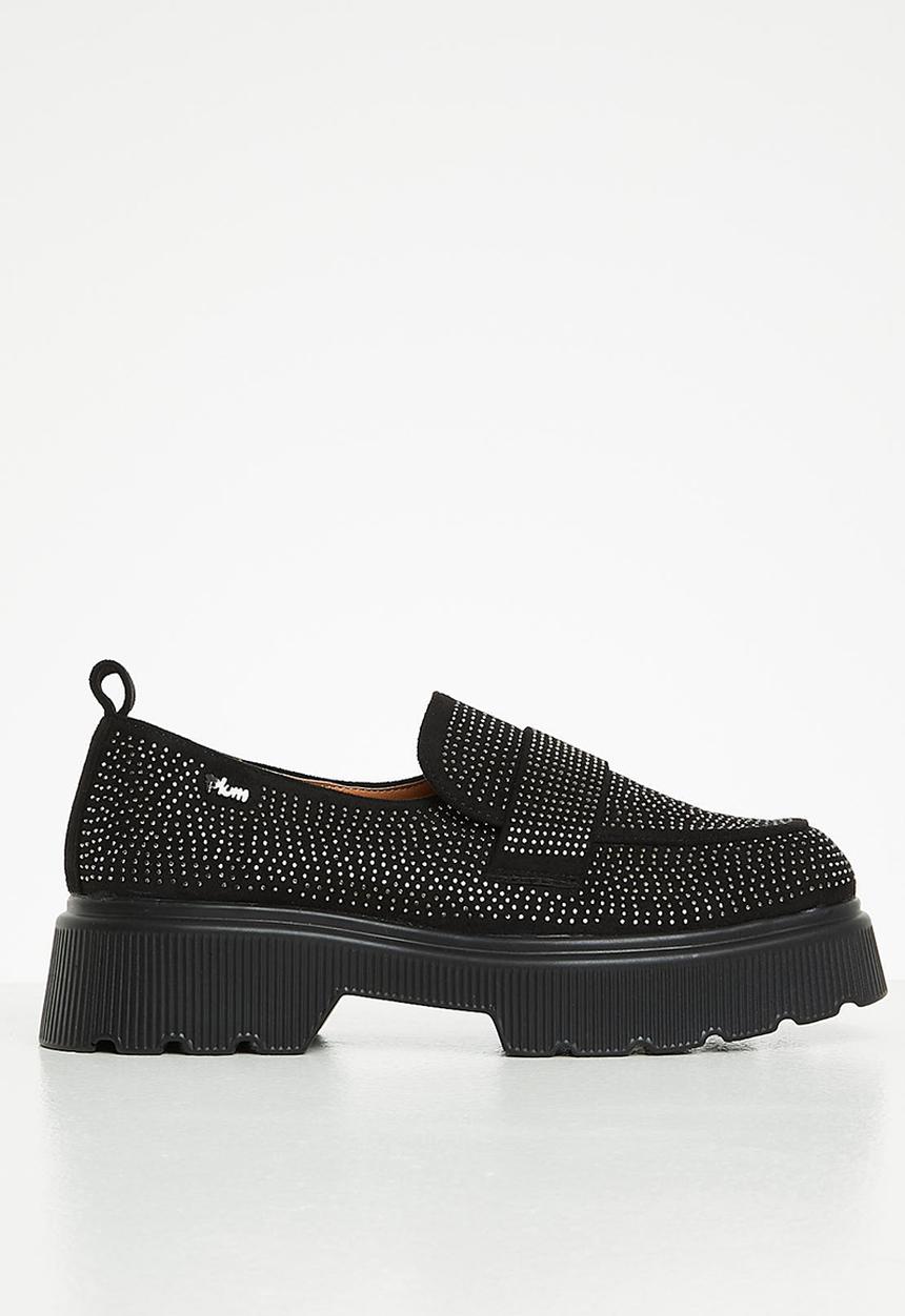 Plum - Heidi chunky loafer - black