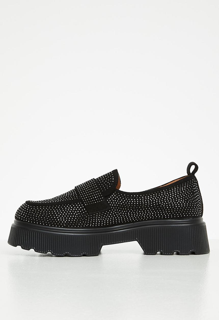 Plum - Heidi chunky loafer - black