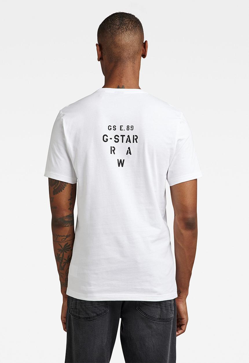 G-STAR - Multi stencil gr slim r t - white