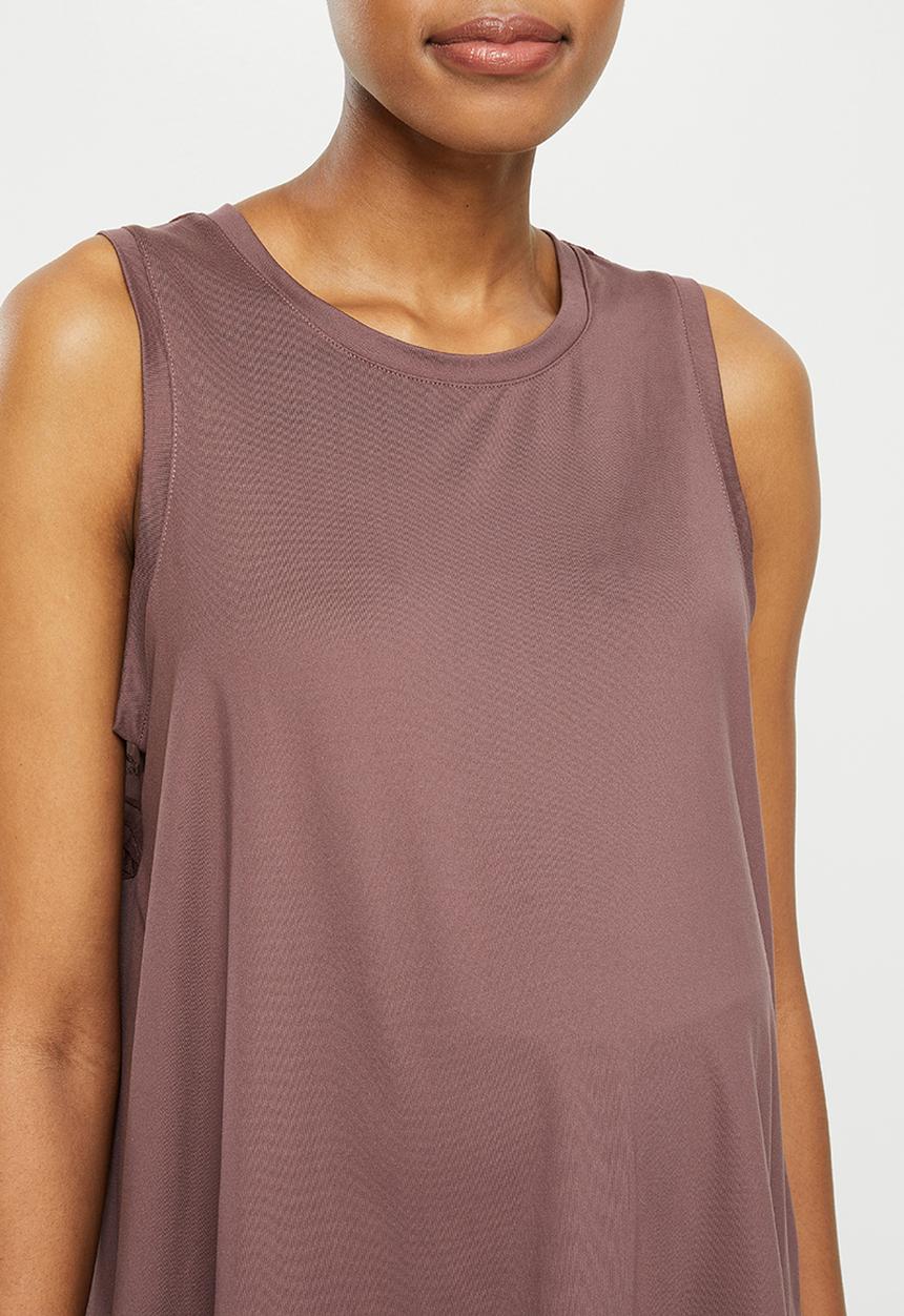 PUMA - Maternity studio trend relaxed tank - dusty plum
