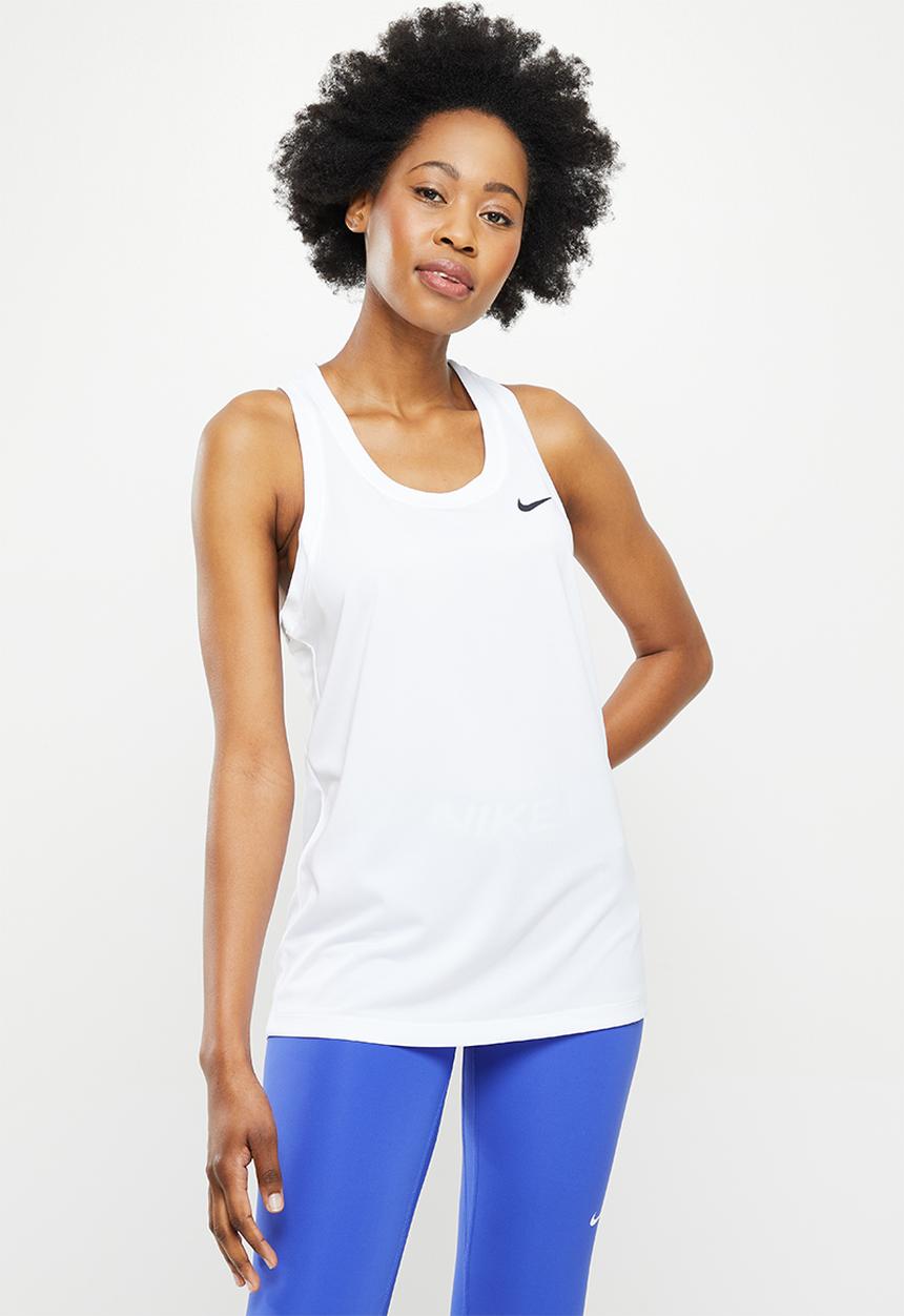 Nike - W nike dri-fit leg raceback tank - white