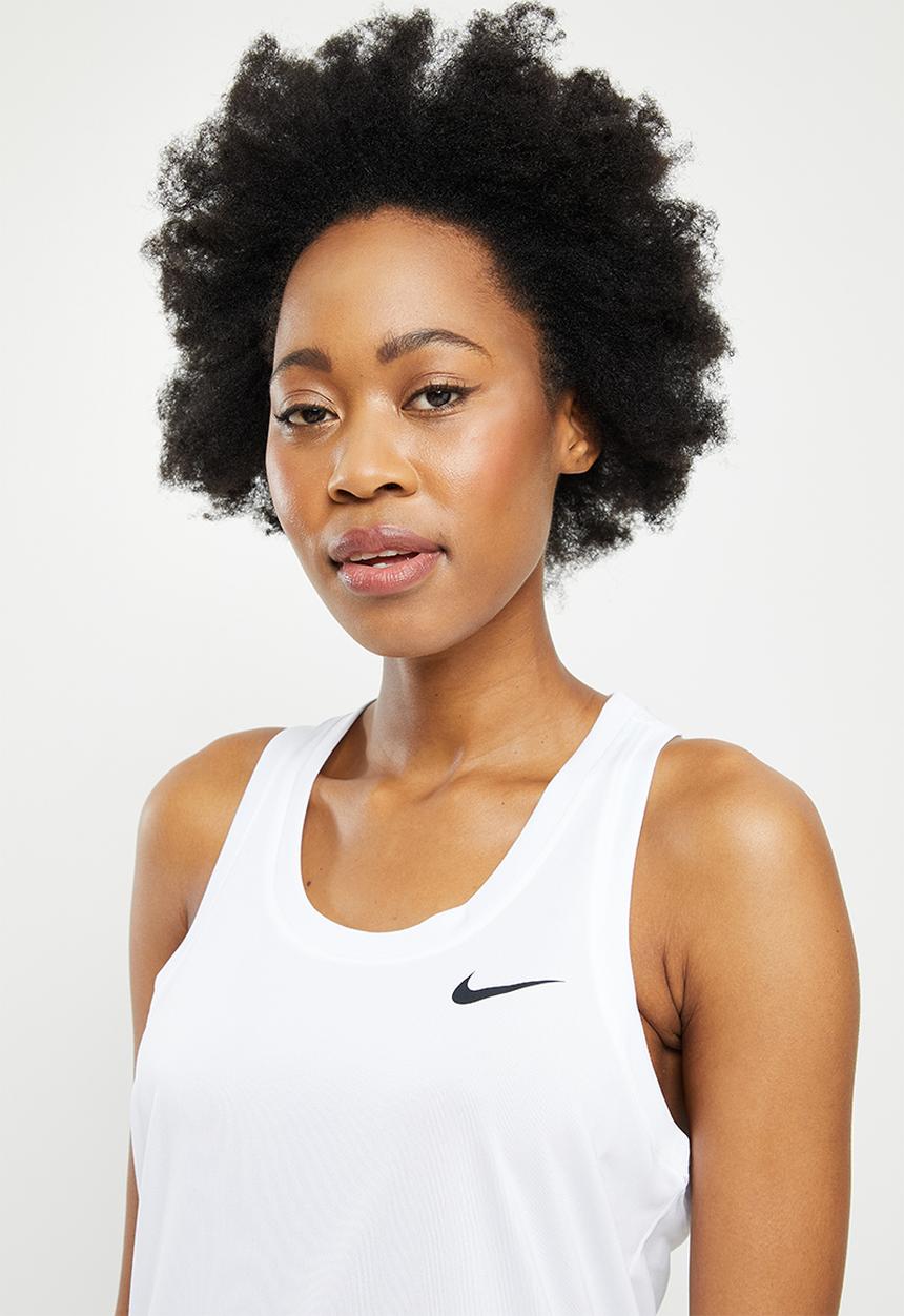 Nike - W nike dri-fit leg raceback tank - white
