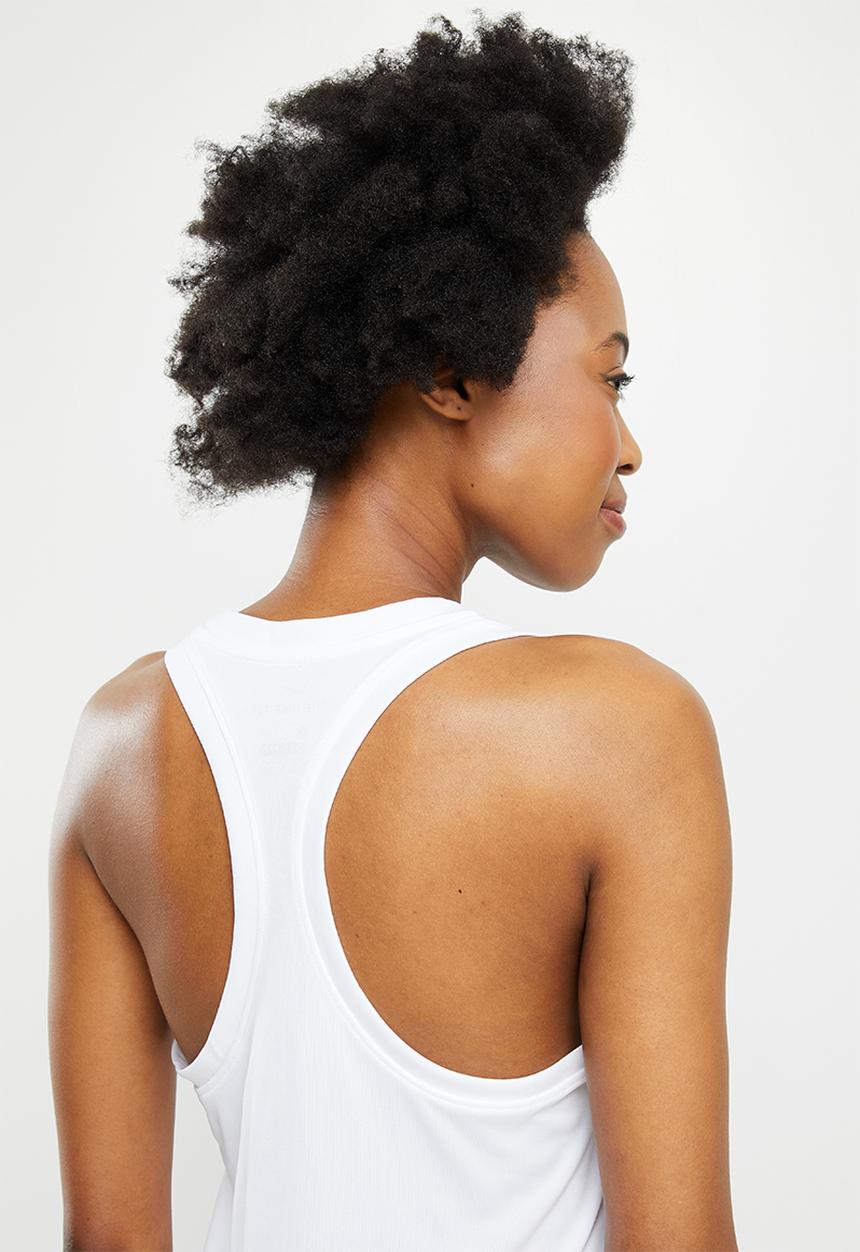 Nike - W nike dri-fit leg raceback tank - white