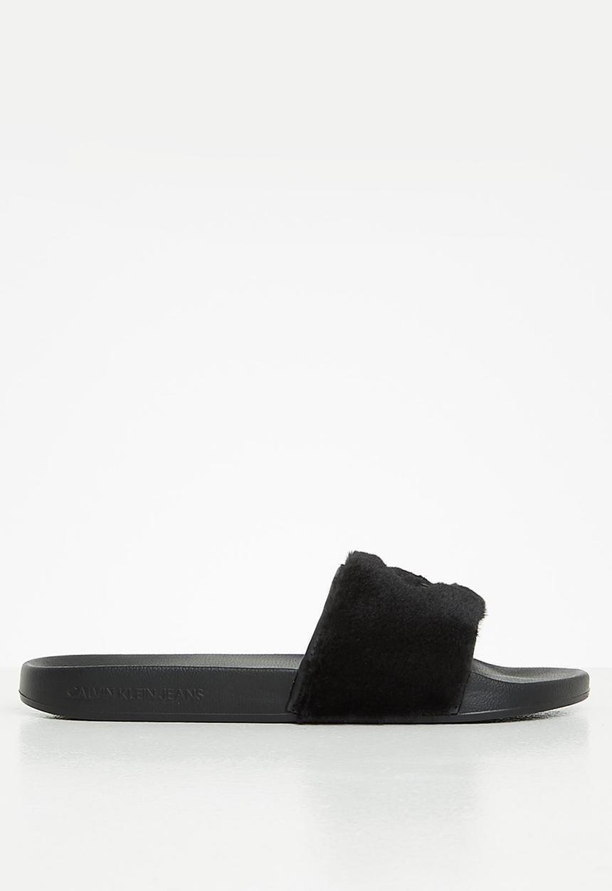 Calvin Klein - Slide fur - black