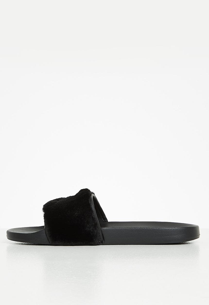 Calvin Klein - Slide fur - black