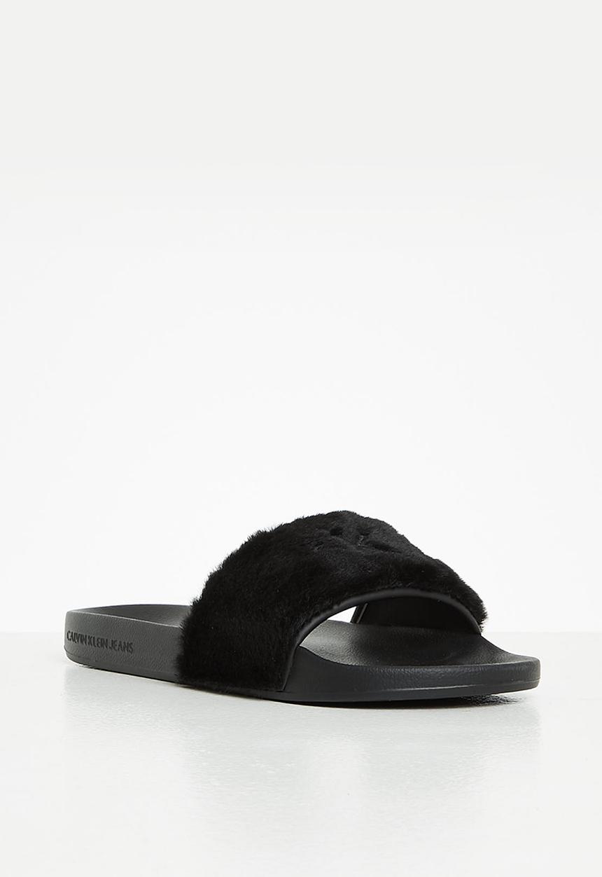 Calvin Klein - Slide fur - black