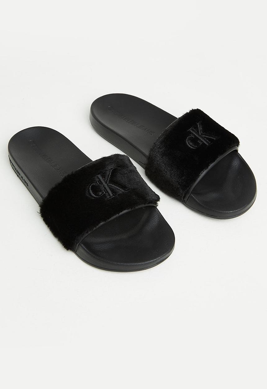 Calvin Klein - Slide fur - black