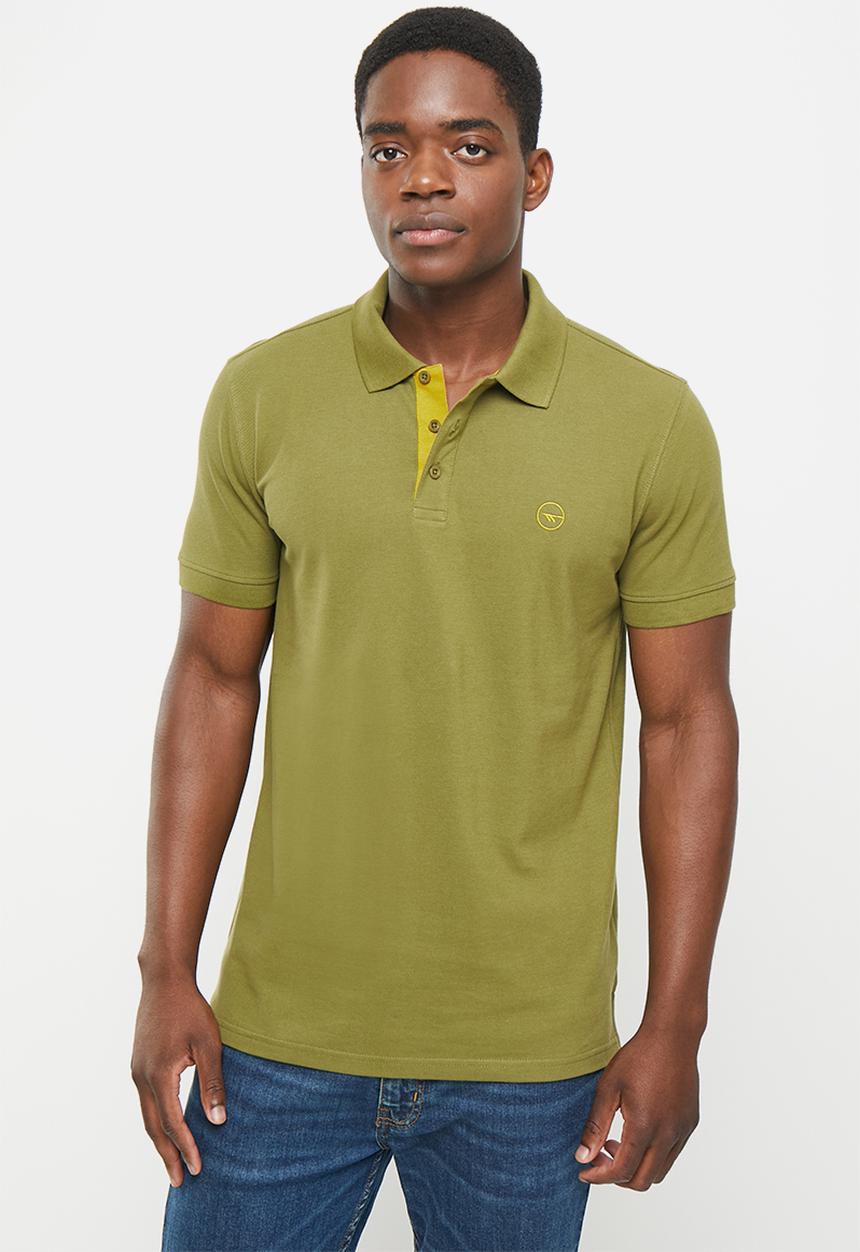 Hi-Tec - Men's pique polo - olive drab