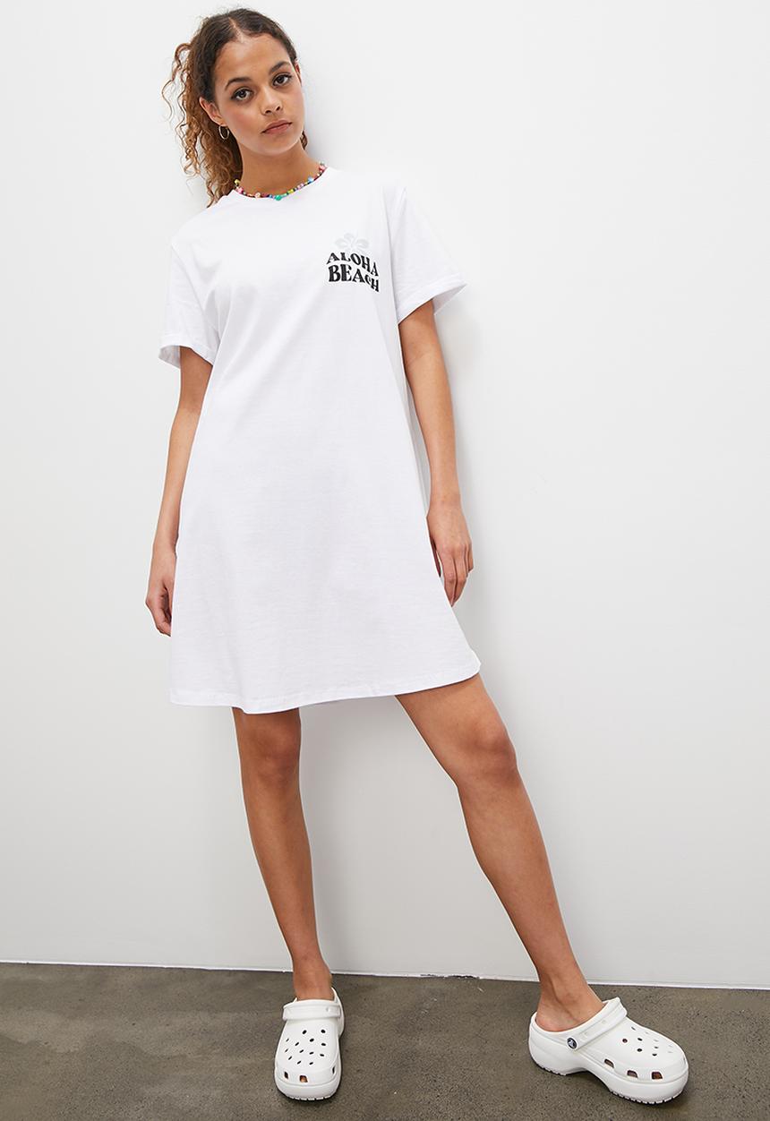 Blake - T-shirt dress mini - white