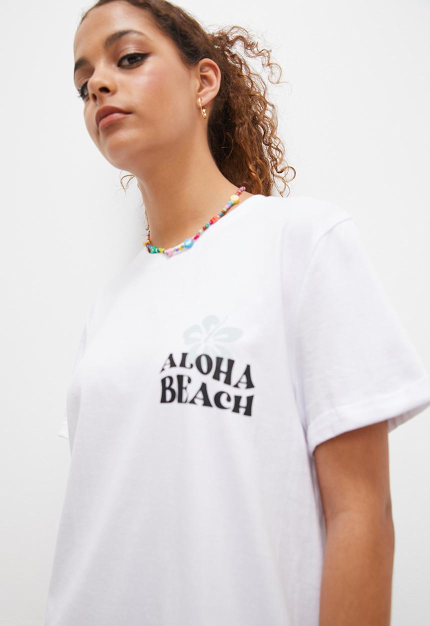 Blake - T-shirt dress mini - white