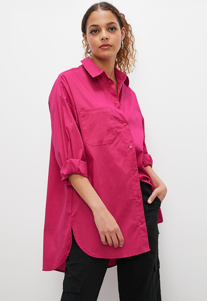 Blake - Oversized shirt - cerise pink