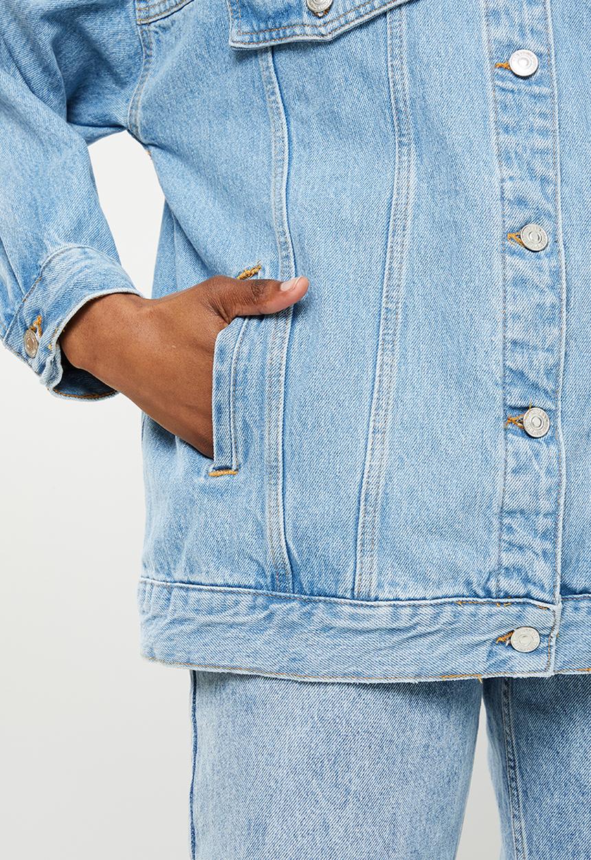 MANGO - Jacket dafne - mid blue