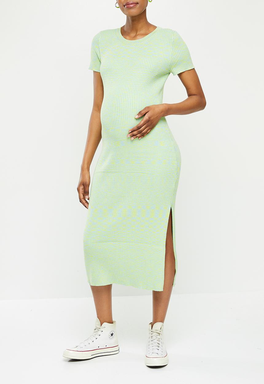Cotton On - Maternity friendly space dye midi dress - green 