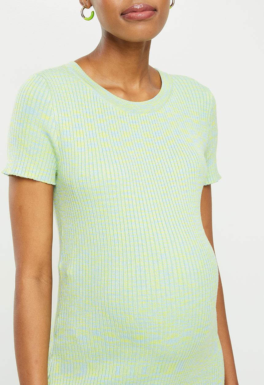Cotton On - Maternity friendly space dye midi dress - green 