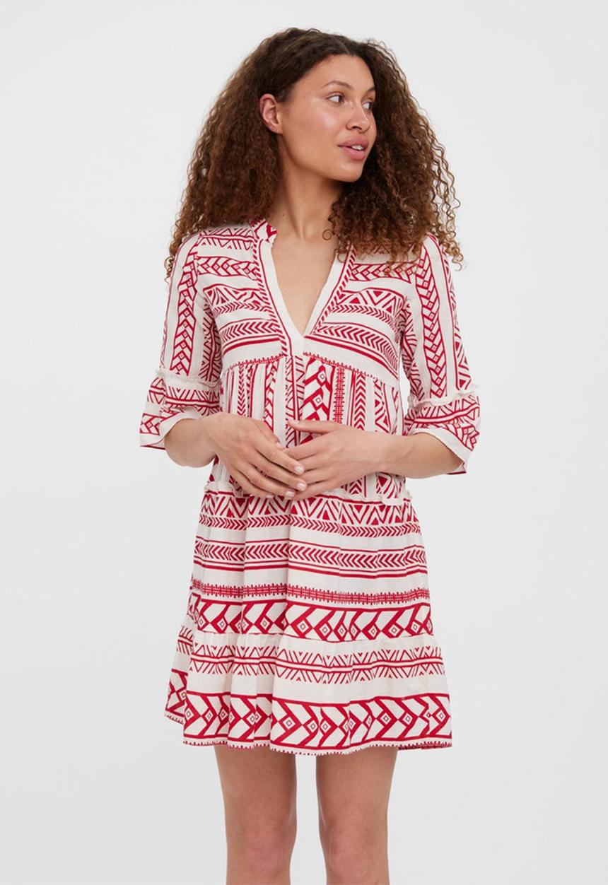 Vero Moda - Dicthe 3/4 tunic - birch & goji berry