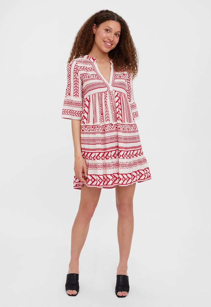 Vero Moda - Dicthe 3/4 tunic - birch & goji berry