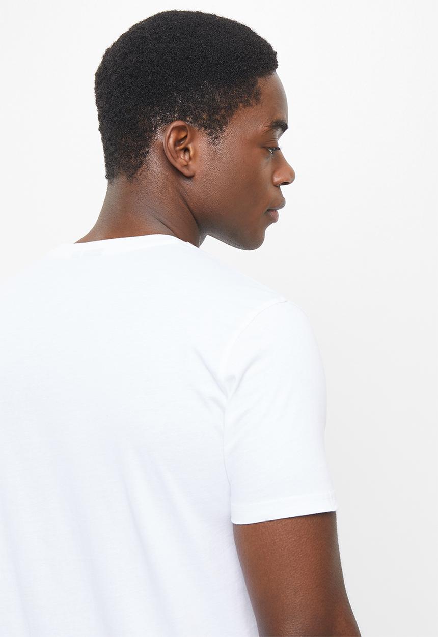 POLO - Men heritage printed tee - white