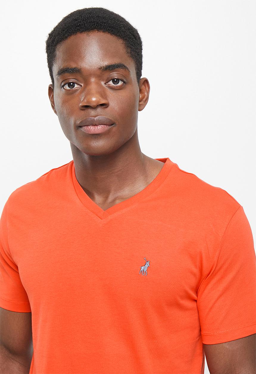 POLO - Men v-neck tee  - red