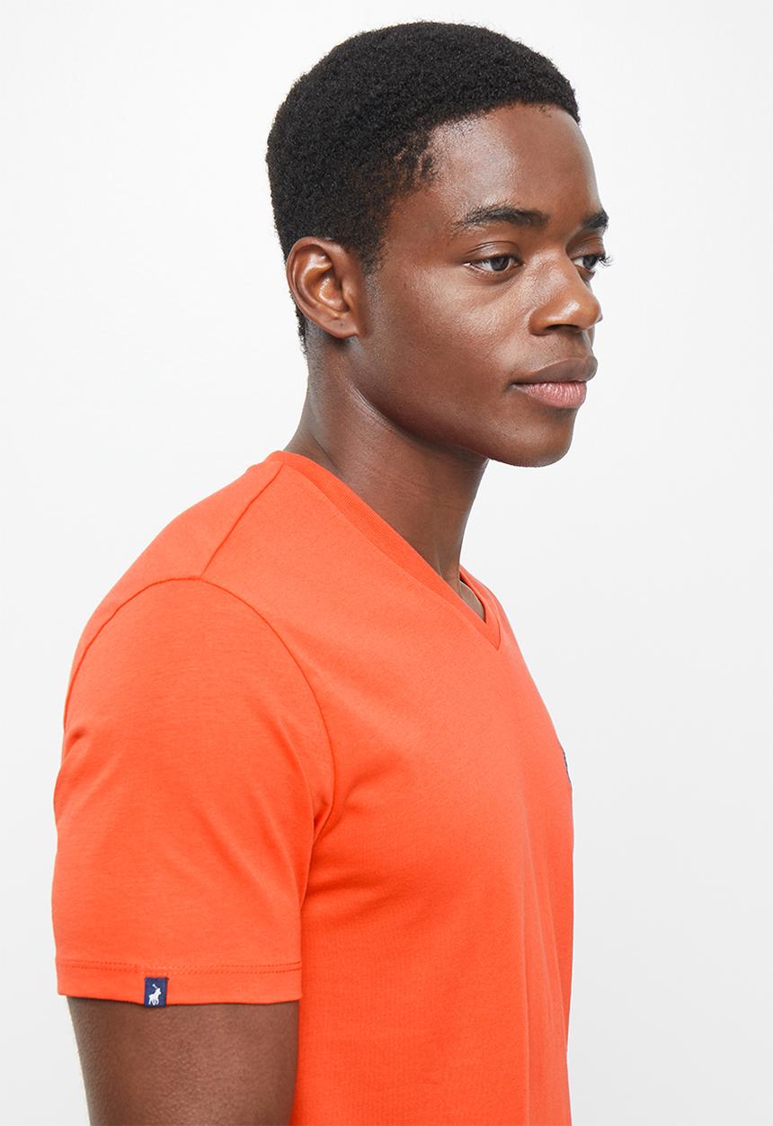 POLO - Men v-neck tee  - red