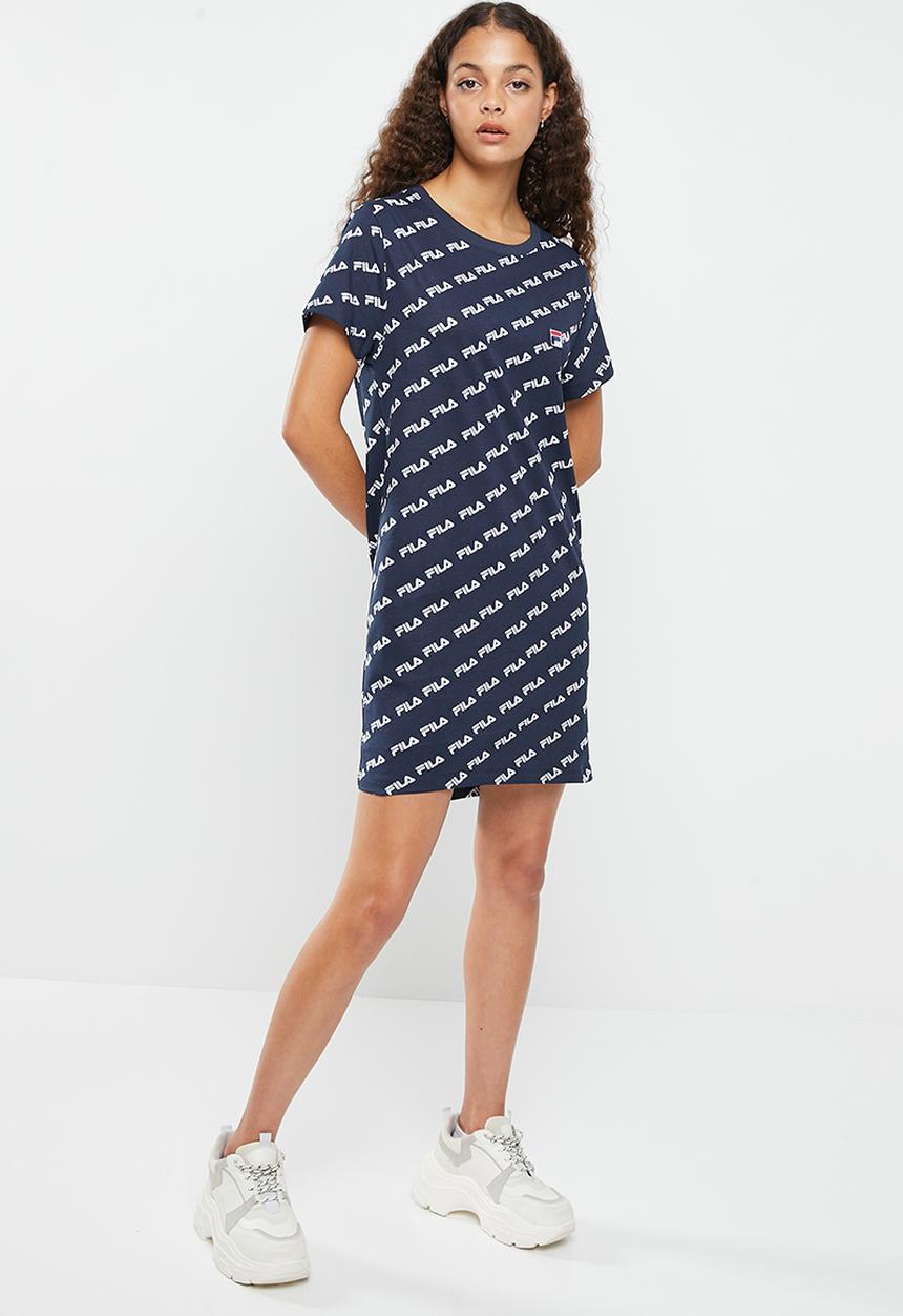 FILA - Michaela T-shirt dress - peacoat aop