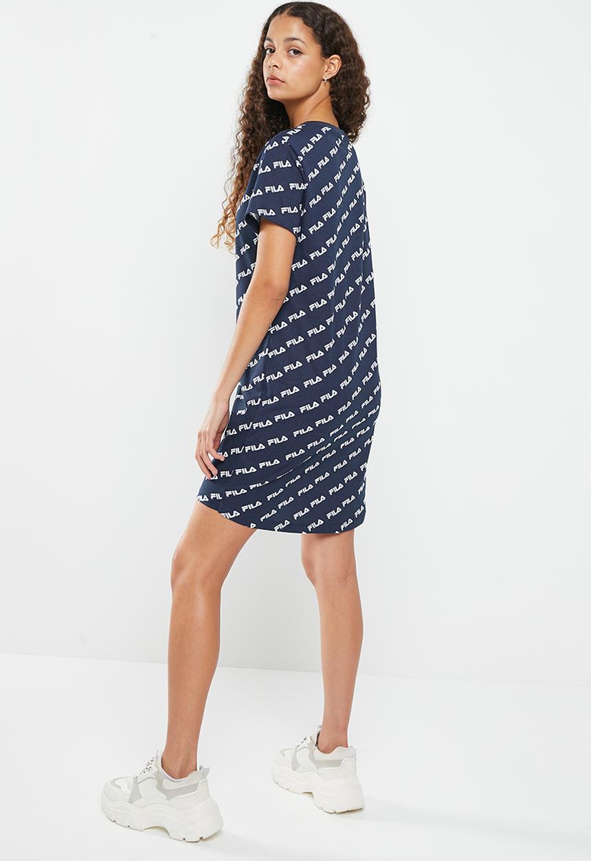 FILA - Michaela T-shirt dress - peacoat aop