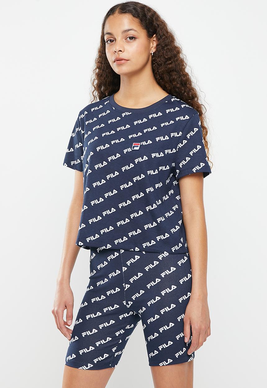 FILA - Michaela crop - peacoat aop