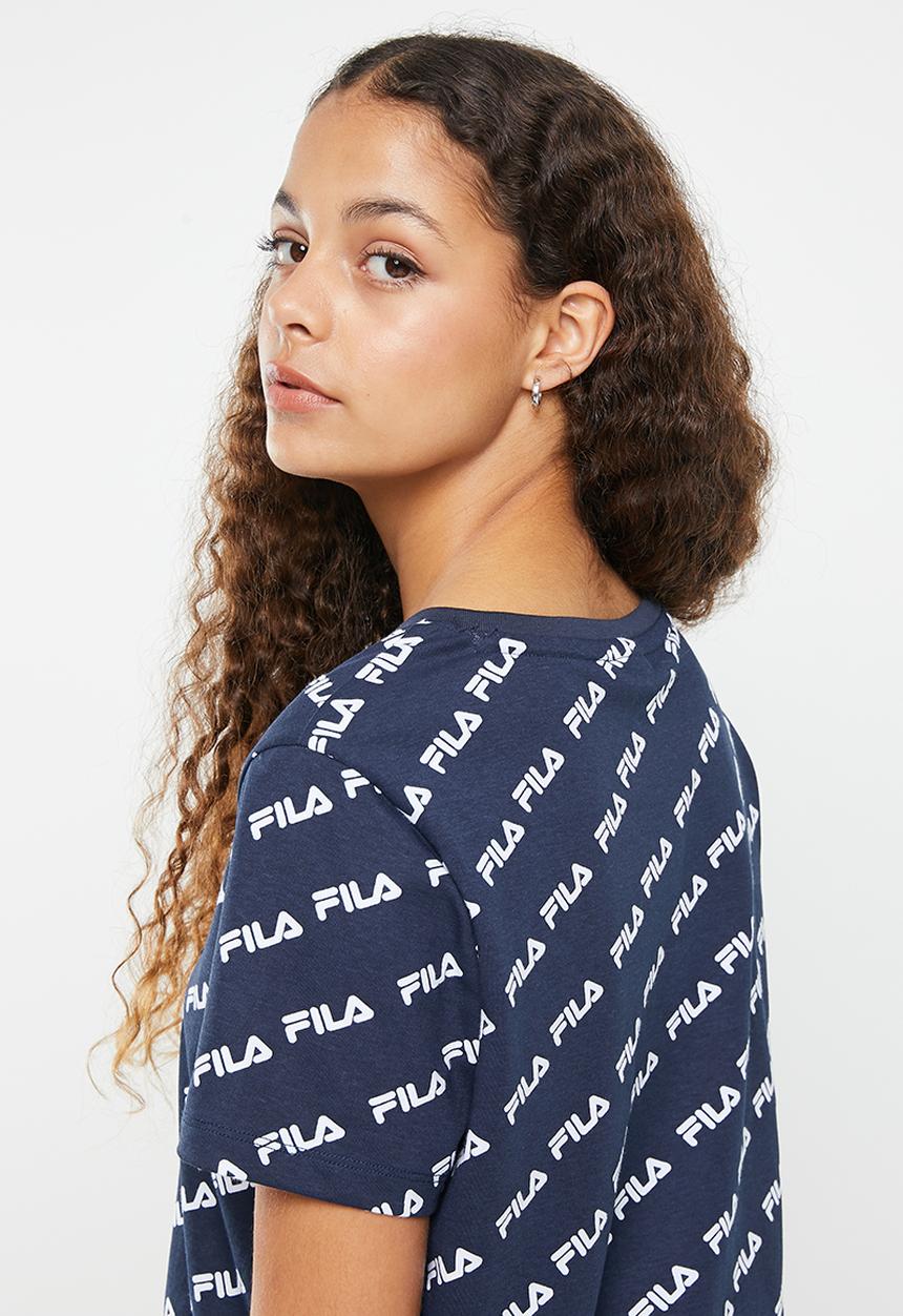 FILA - Michaela crop - peacoat aop