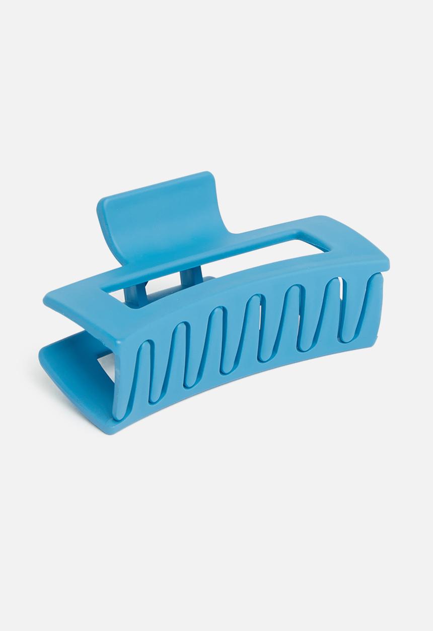 Rubi - Amber hair claw - bright blue