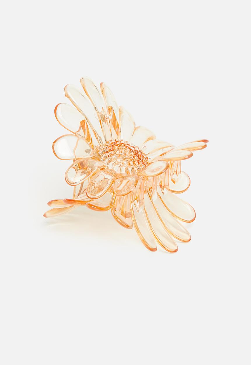 Rubi - Stella sunflower hair claw - spring orange