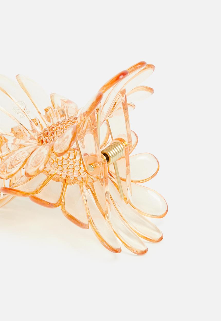 Rubi - Stella sunflower hair claw - spring orange