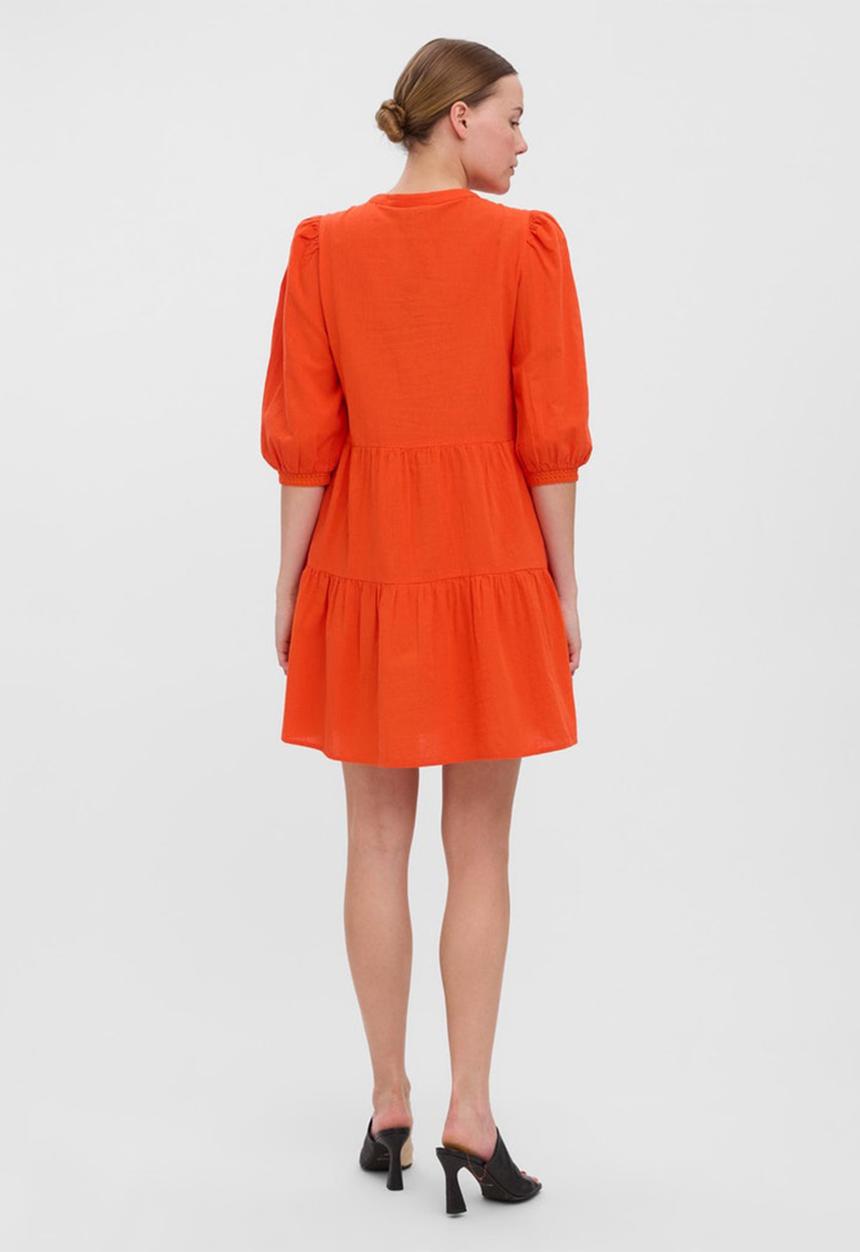 Vero Moda - Pretty 3/4 tunic - cherry tomato