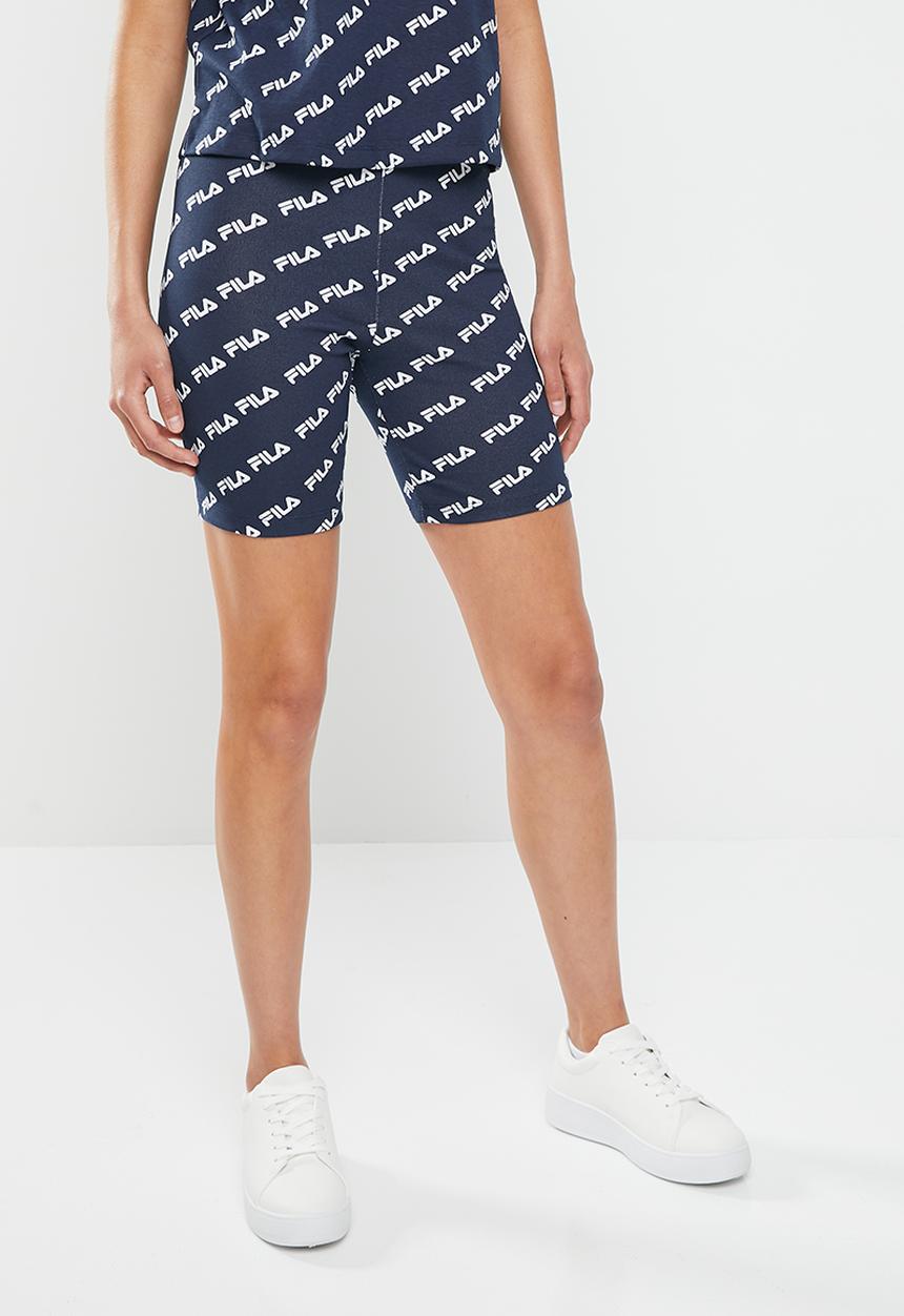 FILA - Michaela tight shorts - peacoat aop