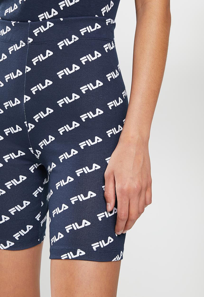 FILA - Michaela tight shorts - peacoat aop