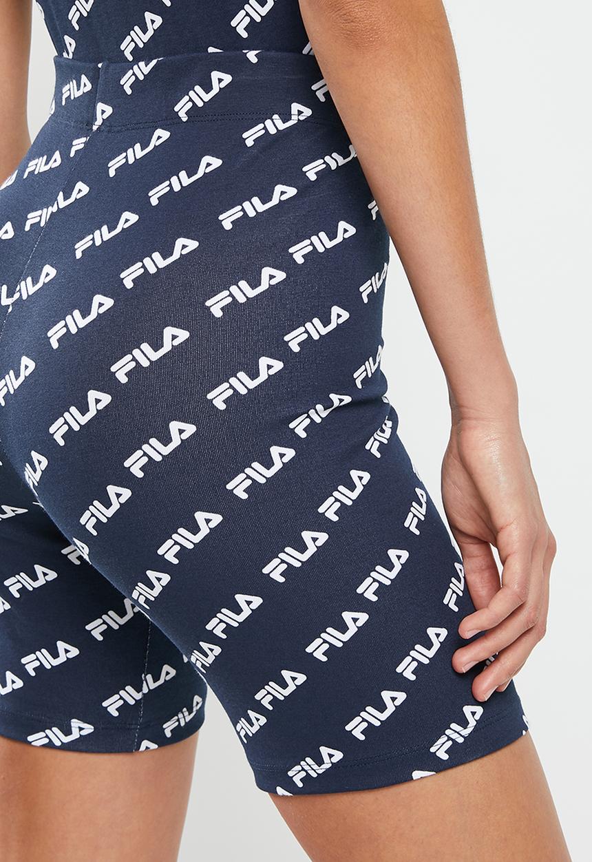 FILA - Michaela tight shorts - peacoat aop