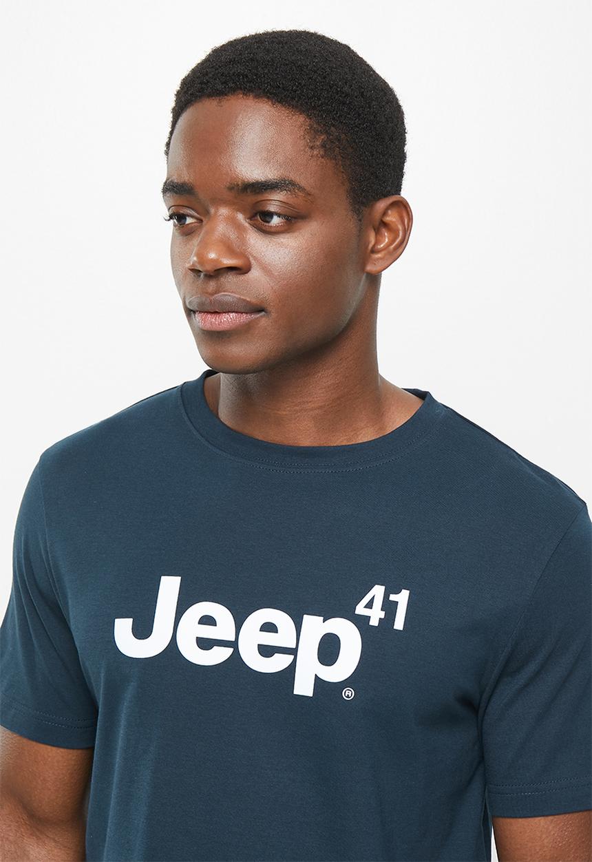 JEEP - Jeep 41 logo print tee - navy