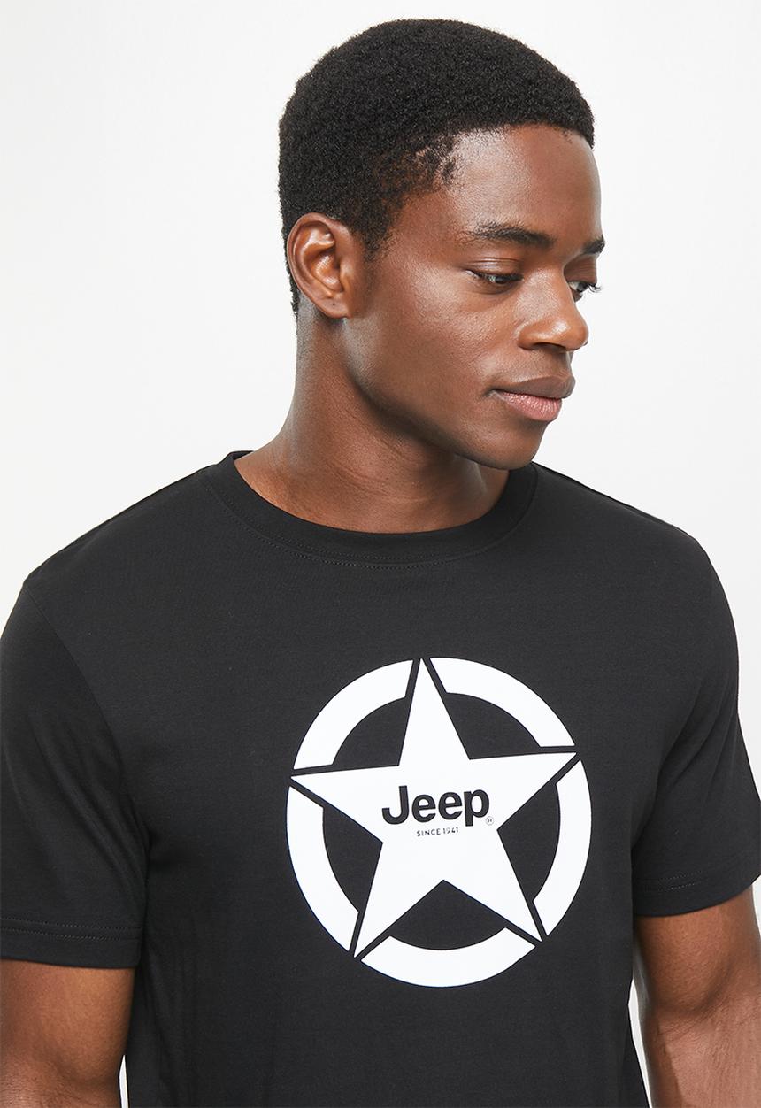 JEEP - Star icon print tee - black