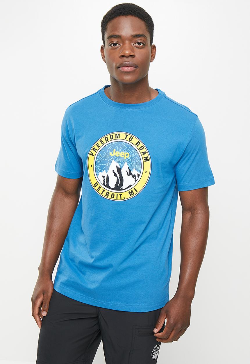 JEEP - Fashion print graphic tee - atlantic blue