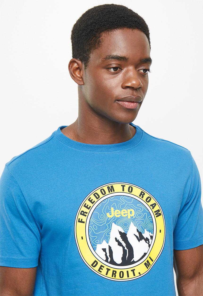 JEEP - Fashion print graphic tee - atlantic blue
