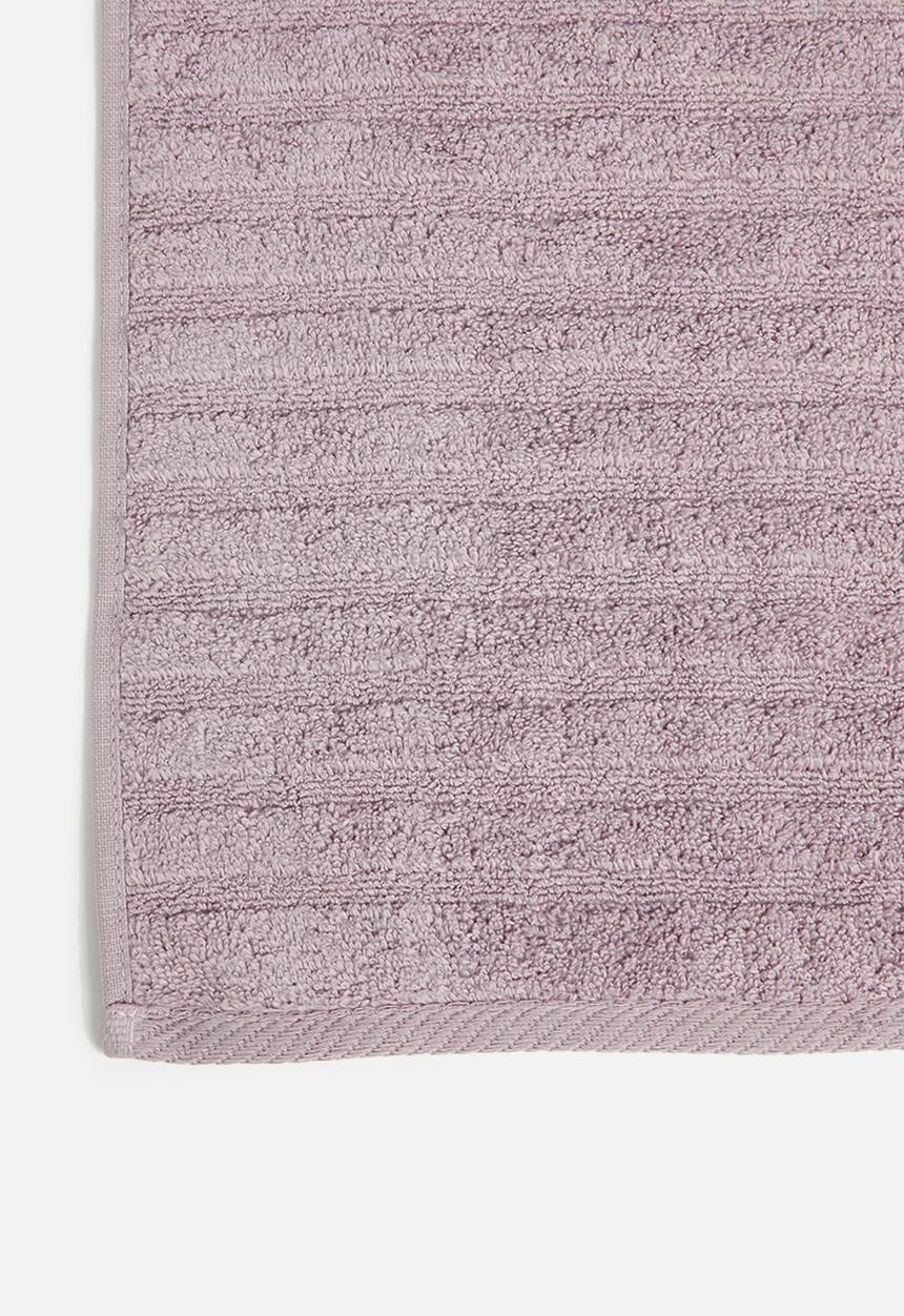 Sixth Floor - Ribbed zero twist woven towel - mauve