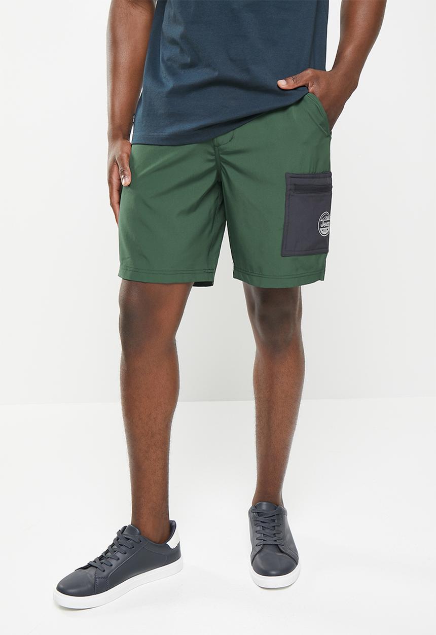JEEP - Quick dry packable shorts - petrol colorblock
