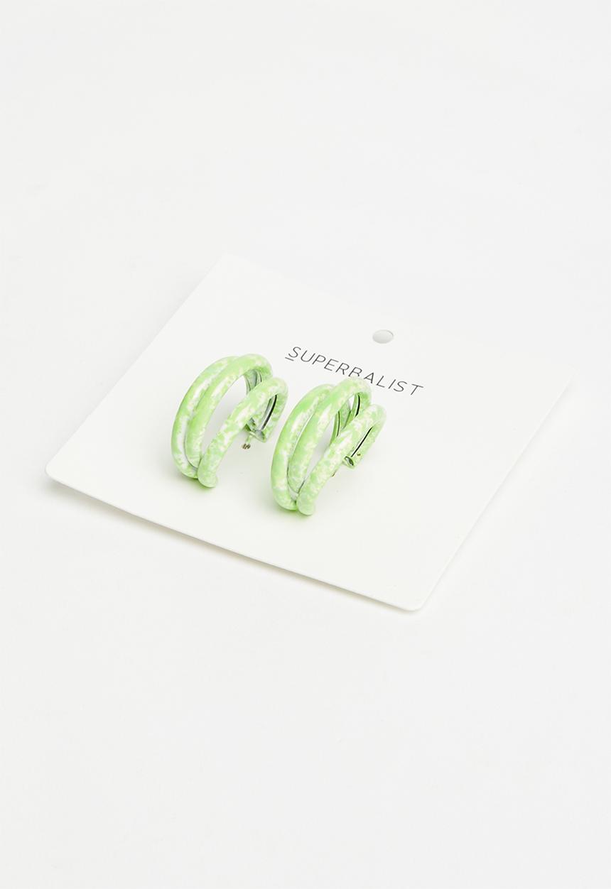 Superbalist - Davina hoop earrings - green