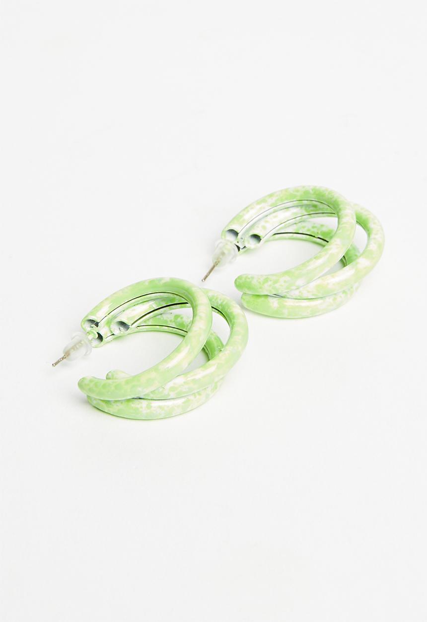 Superbalist - Davina hoop earrings - green