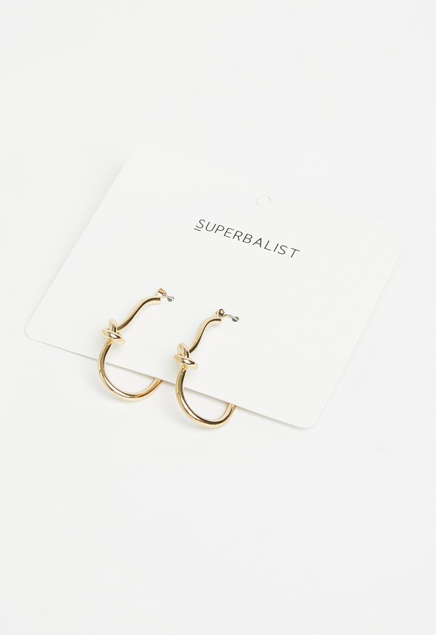 Superbalist - Infinity knot hoop earrings - gold
