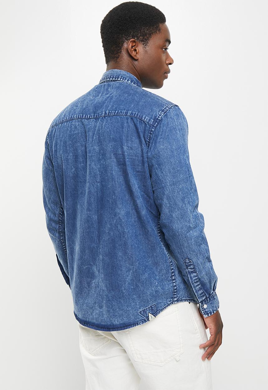 Vertigo - Vertigo stretch denim shirt - rinse wash denim