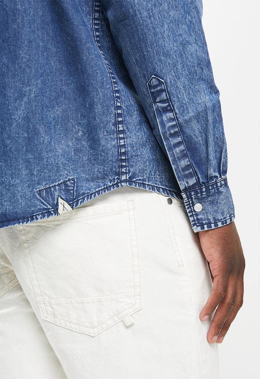 Vertigo - Vertigo stretch denim shirt - rinse wash denim